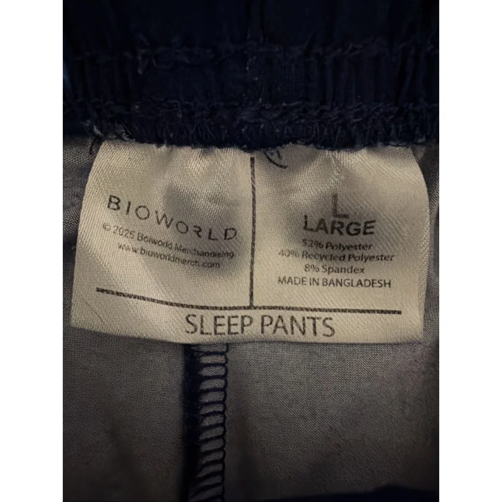 Bioworld Men's Americana Stars Pajama Sleep Pants Size L Navy Blue Red White